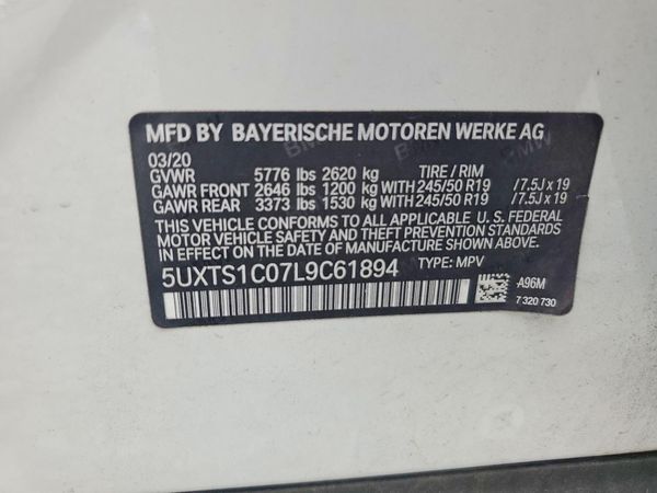 2020 BMW X3 xDrive30ie