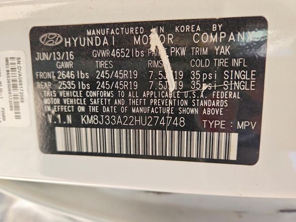 2017 HYUNDAI TUCSON