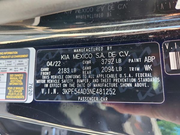 2022 KIA FORTE GT Line