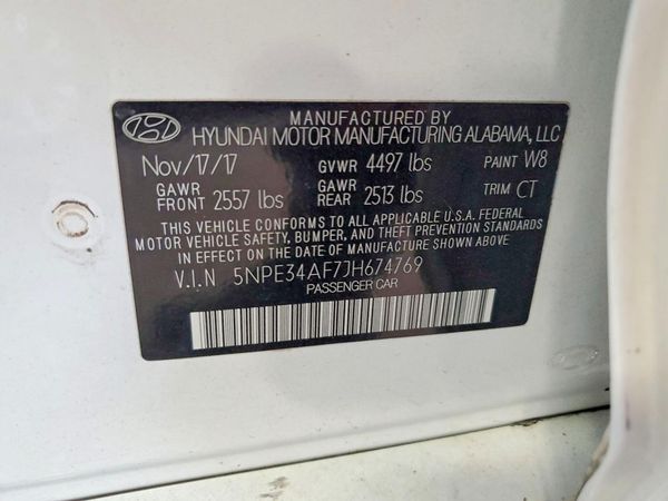 2018 HYUNDAI SONATA