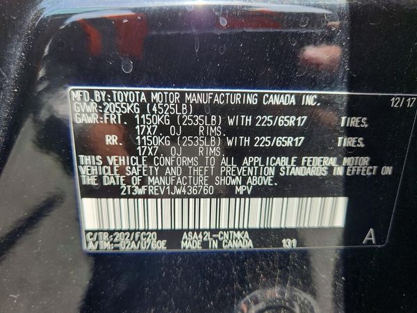 2018 TOYOTA RAV4 Adventure/XLE