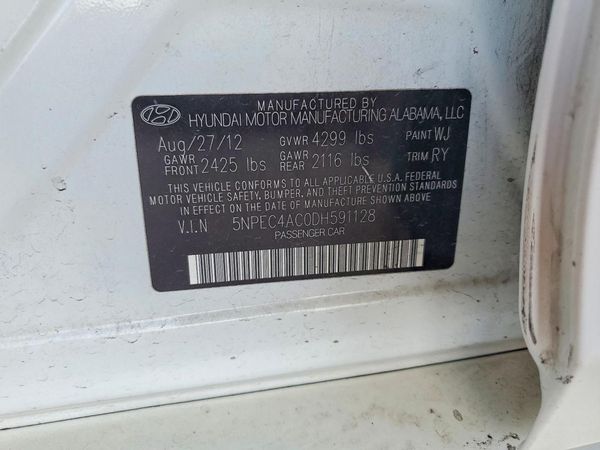 2013 HYUNDAI SONATA