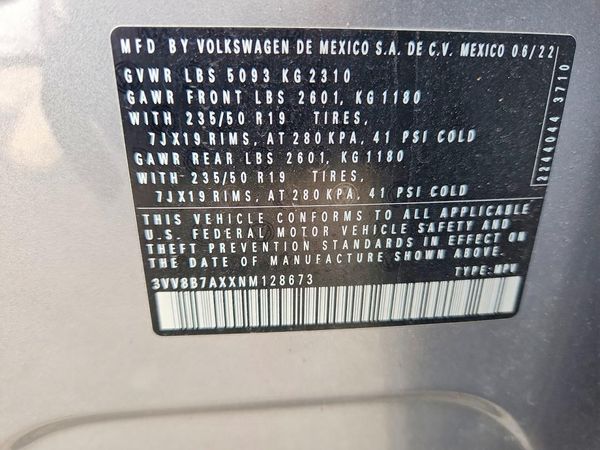 2022 VOLKSWAGEN TIGUAN