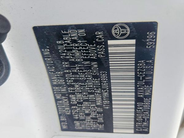 2018 TOYOTA CAMRY L/LE/SE/XLE