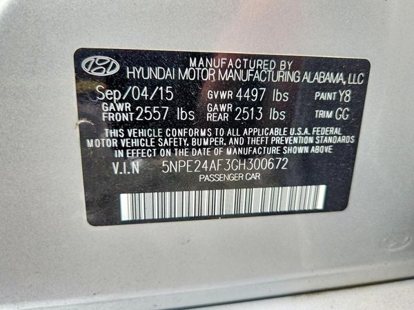 2016 HYUNDAI SONATA