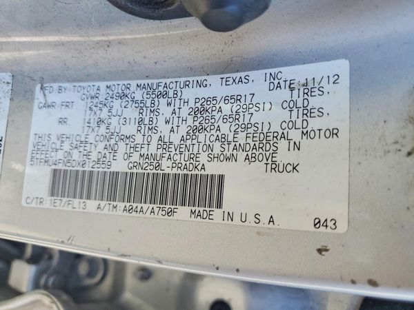 2013 TOYOTA TACOMA Delux