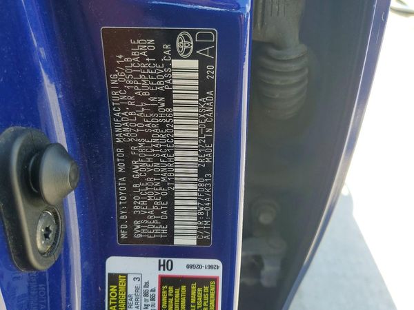 2014 TOYOTA COROLLA L/LE