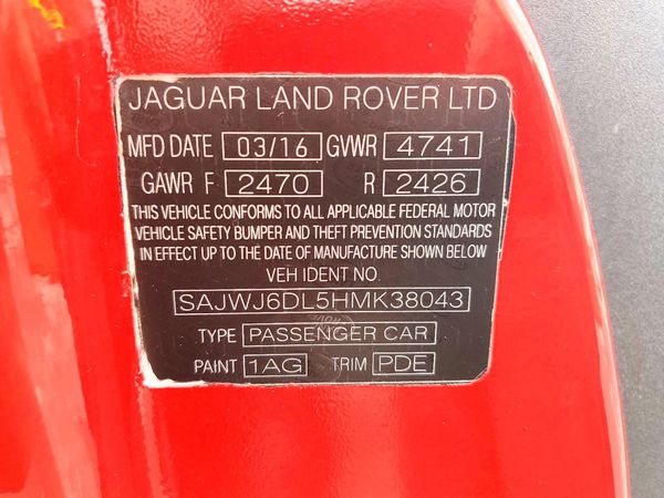 2017 JAGUAR F-TYPE R