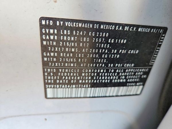 2018 VOLKSWAGEN TIGUAN