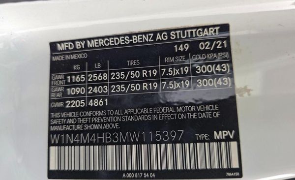 2021 MERCEDES-BENZ GLB GLB250-4M
