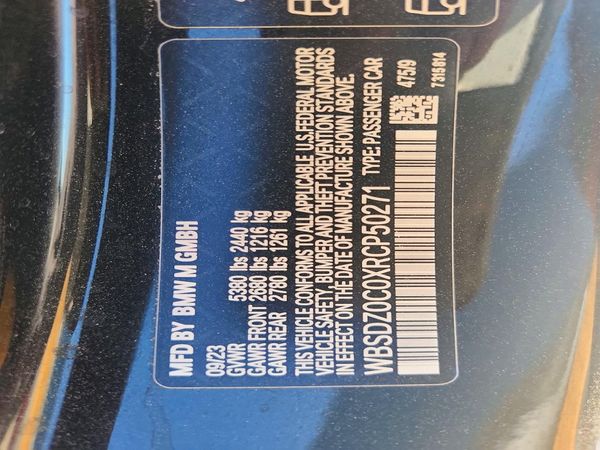 2024 BMW M8 M8 Competition — VINS
