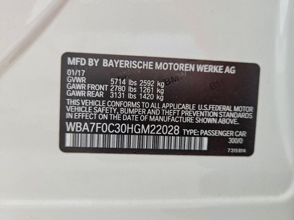 2017 BMW 750