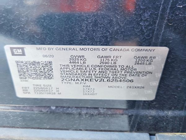 2020 CHEVROLET EQUINOX LT (1LT)