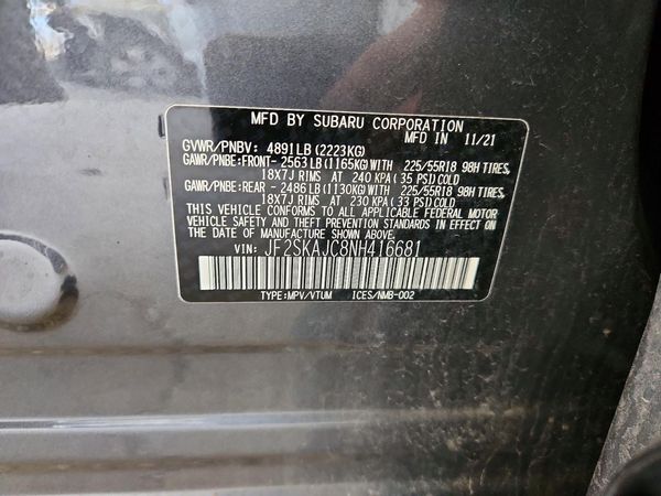 2022 SUBARU FORESTER Sport