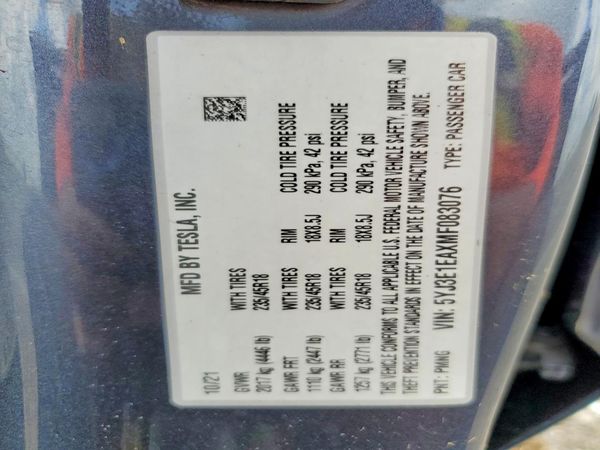 2021 TESLA MODEL 3