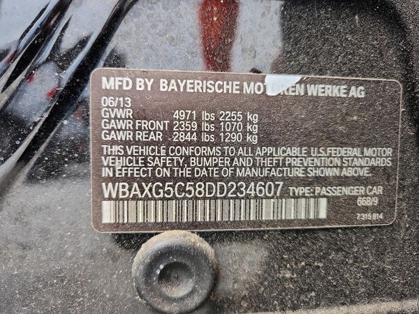 2013 BMW 5 SERIES — VINS