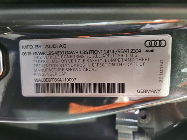 2019 AUDI A3 quattro Premium