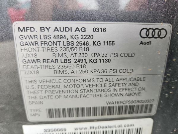 2016 AUDI Q3