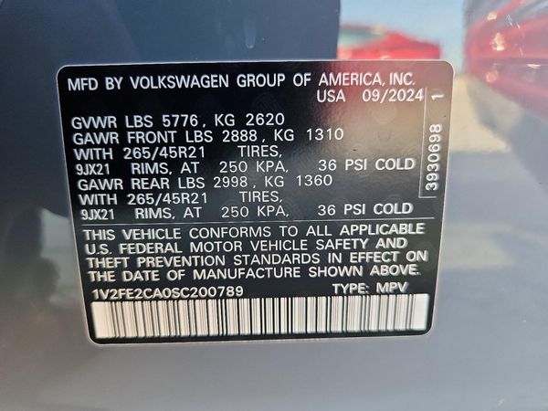 2025 VOLKSWAGEN ATLAS CROSS SPORT