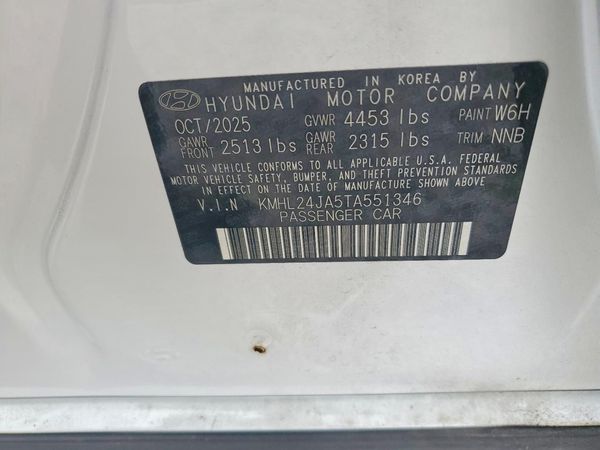 2026 HYUNDAI SONATA SE — VINS