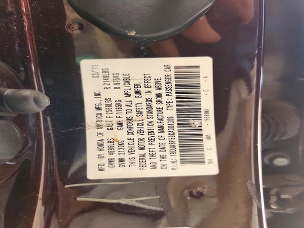 2012 ACURA TL TECH — VINS