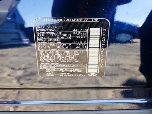 2019 INFINITI QX50
