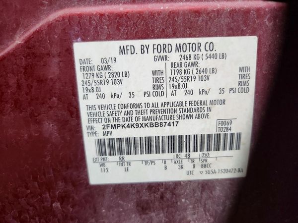 2019 FORD EDGE Titanium