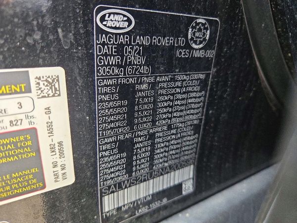 2022 LAND ROVER RANGE ROVER SPORT