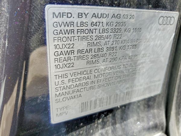 2020 AUDI Q8