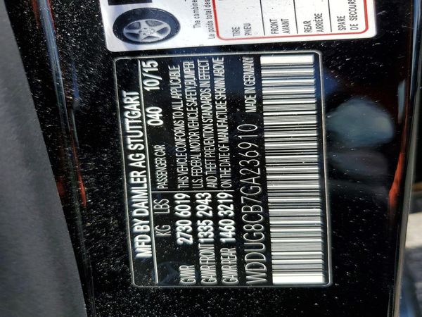 2016 MERCEDES-BENZ S S550