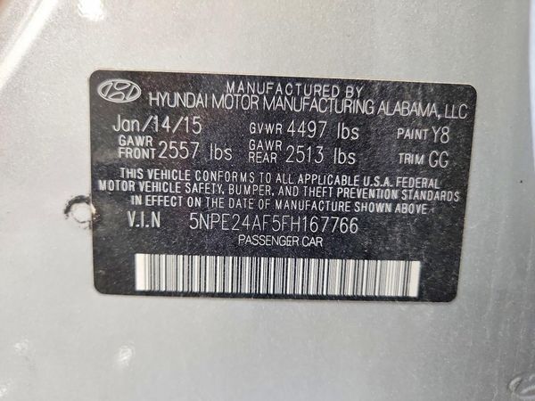 2015 HYUNDAI SONATA