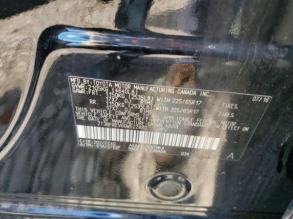 2016 TOYOTA RAV4 XLE (M Grade)
