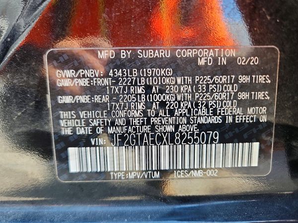 2020 SUBARU CROSSTREK