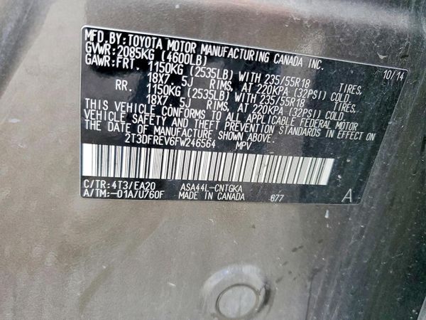 2015 TOYOTA RAV4 Limited (G Grade)