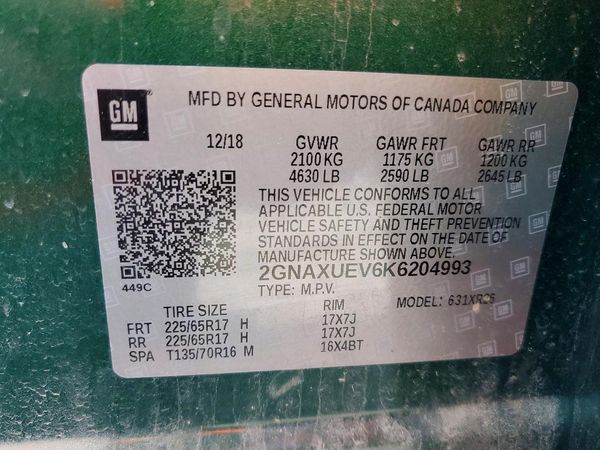 2019 CHEVROLET EQUINOX LT (1LT)