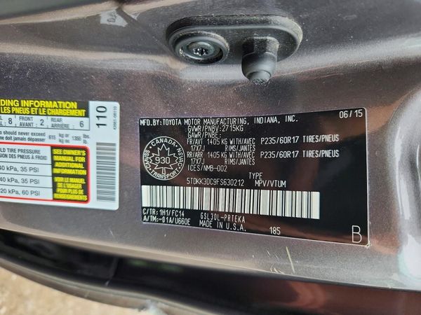 2015 TOYOTA SIENNA