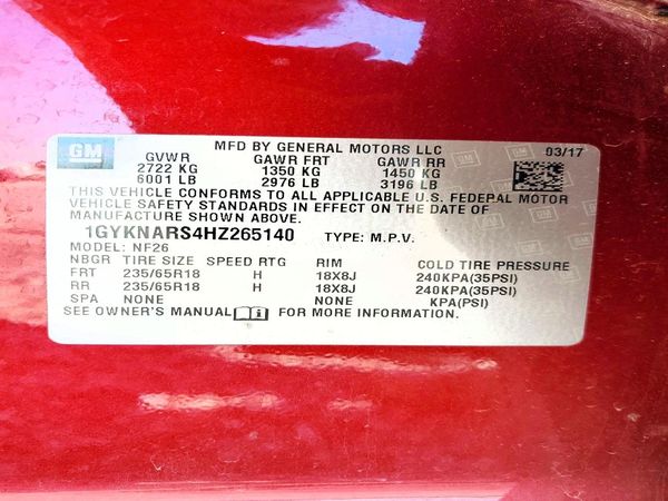 2017 CADILLAC XT5 Base