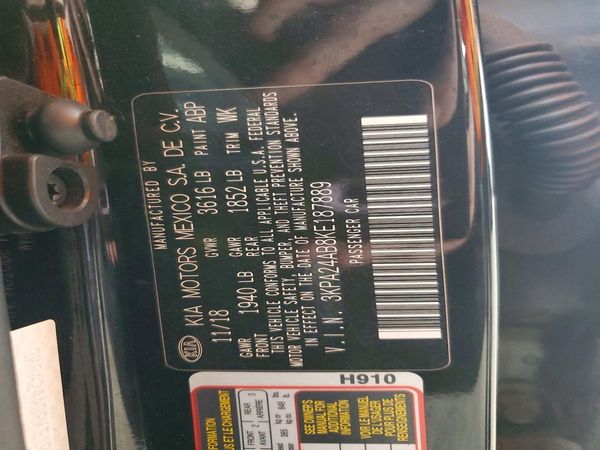 2019 KIA RIO LX, S