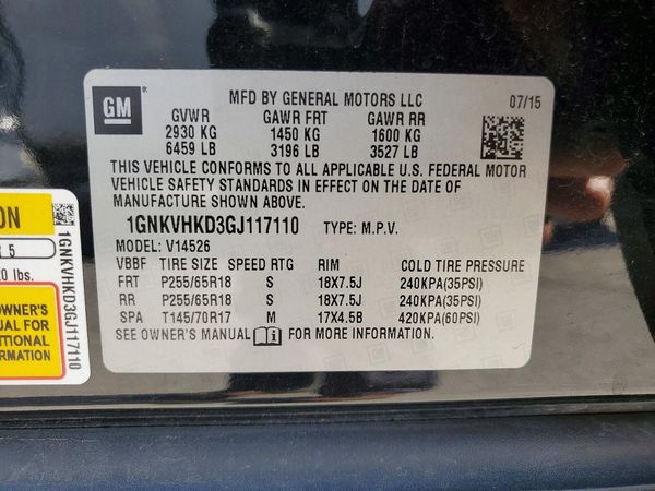 2016 CHEVROLET TRAVERSE 2LT