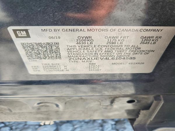 2020 CHEVROLET EQUINOX LT (1LT)