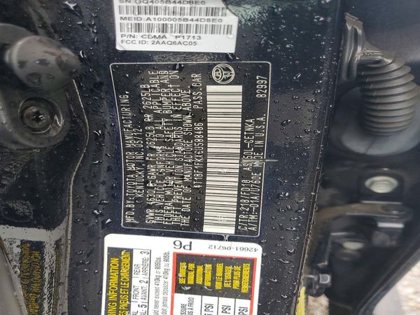 2012 TOYOTA CAMRY