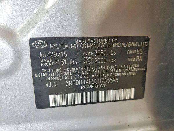 2016 HYUNDAI ELANTRA