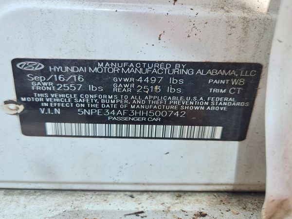 2017 HYUNDAI SONATA
