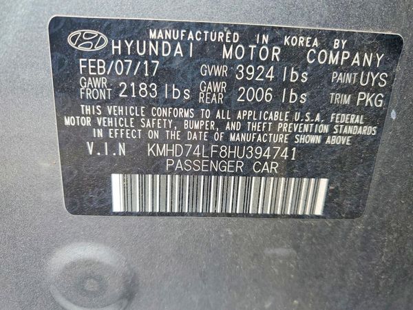2017 HYUNDAI ELANTRA SE Base