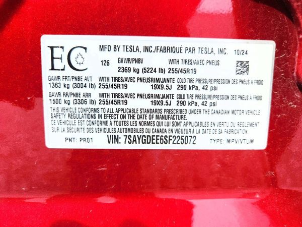 2025 TESLA MODEL Y