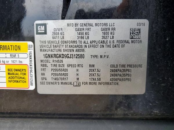 2016 CHEVROLET TRAVERSE 1LT