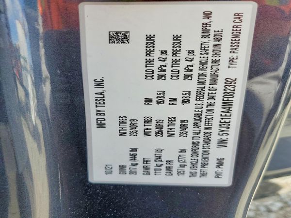 2021 TESLA MODEL 3
