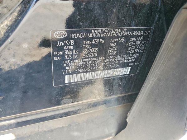 2019 HYUNDAI SANTA FE Limited, Ultimate