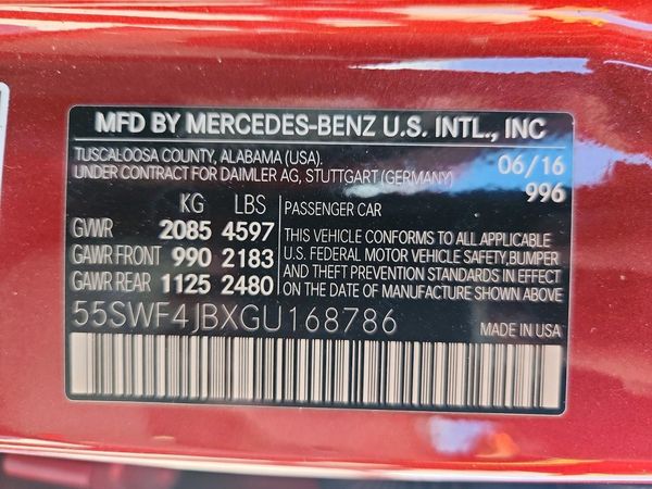 2016 MERCEDES-BENZ C