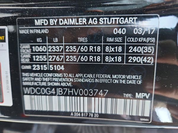 2017 MERCEDES-BENZ GLC-CLASS GLC300 — VINS